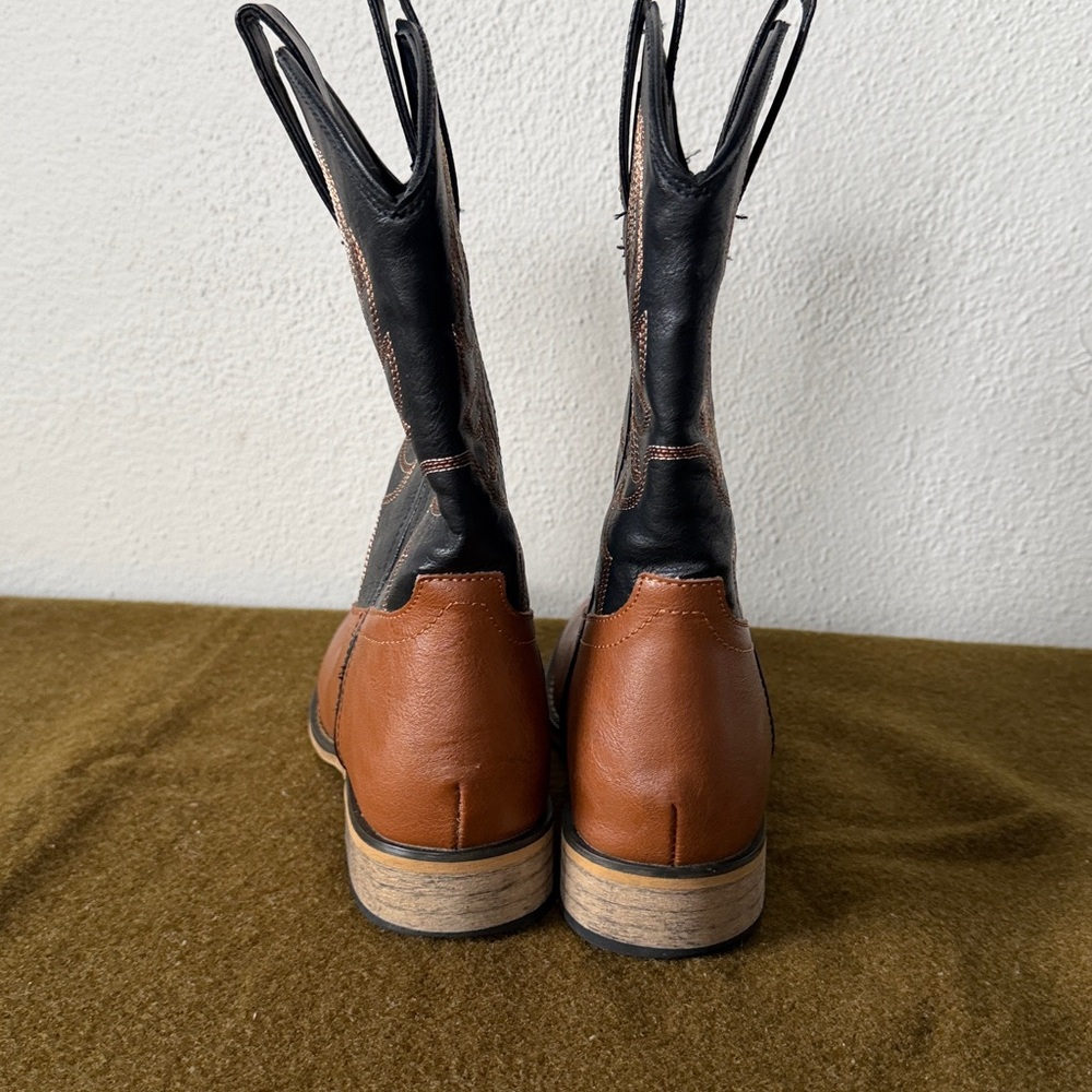 Rollda Kids Cowboy Boots Square Toe Size 6 - Picture 2 of 5